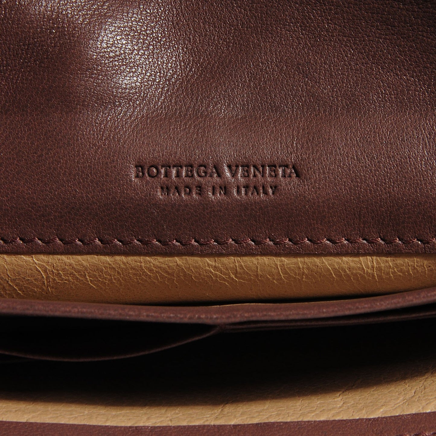 Nappa Intrecciato Continental Flap Wallet Light Brown