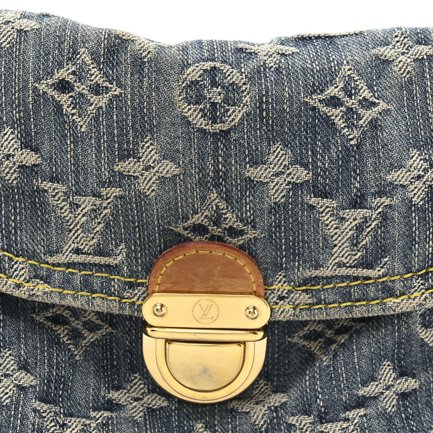 Monogram Denim Mini Pleaty Blue