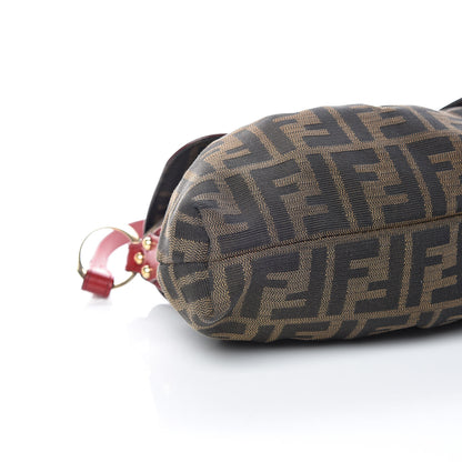 Fendi Zucca Cuoio Lucido Small Chef Shoulder Bag Tobacco Rosso Scuro 5 of 10