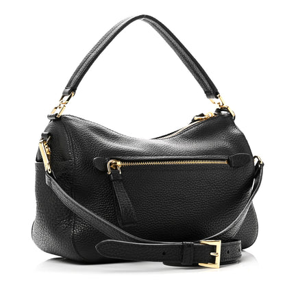 Prada Vitello Daino Small Shoulder Bag Black 2 of 8
