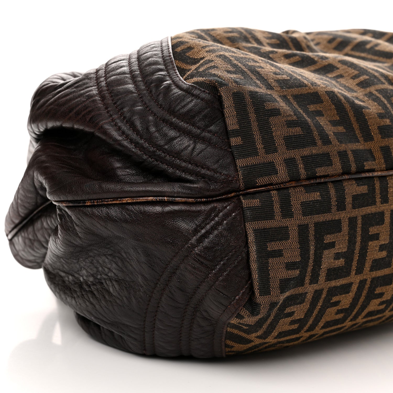 Fendi Zucca Nappa Nuvolata Vitello Tortuga Spy Tobacco Moro 10 of 11