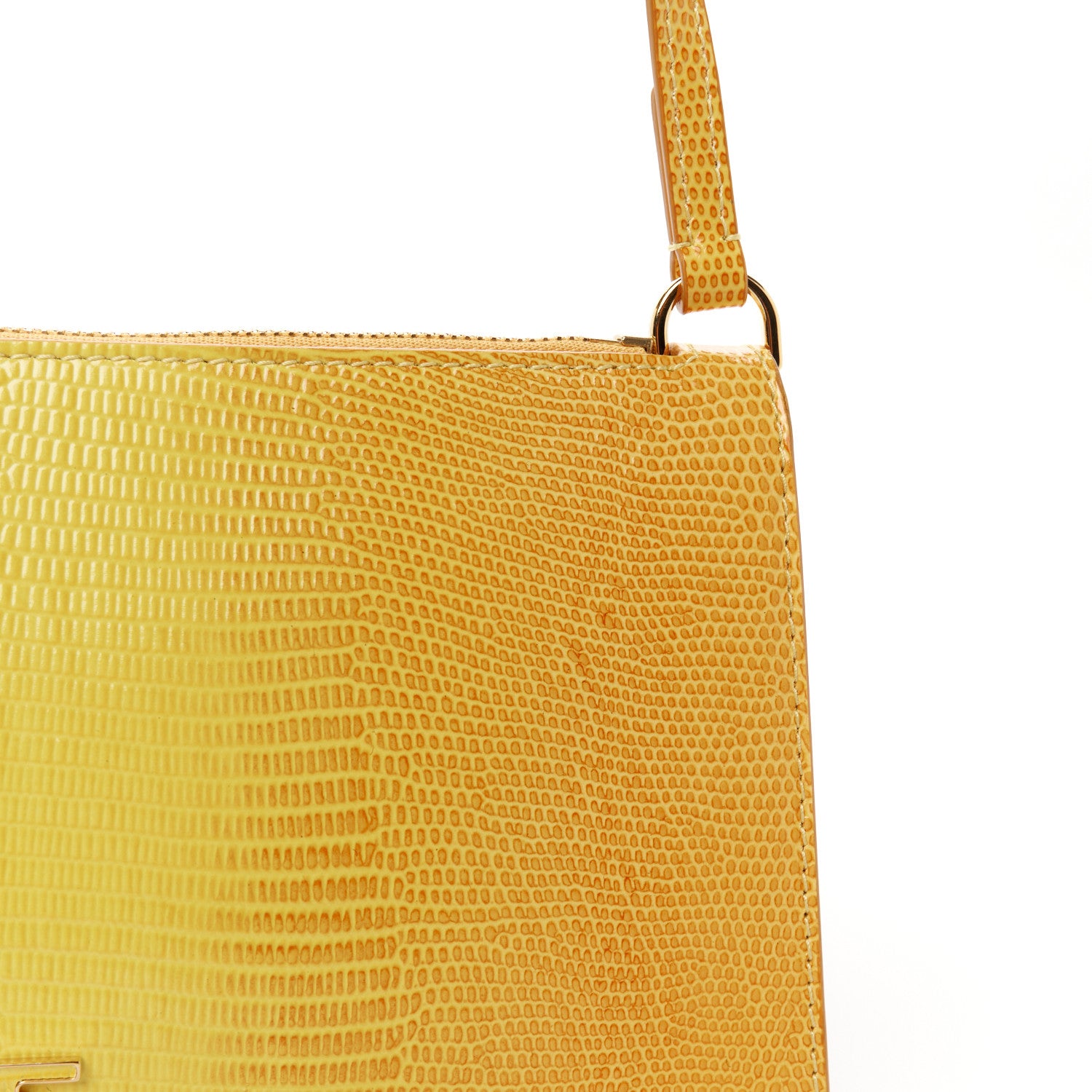 Burberry Lizard Embossed Mini TB Shoulder Bag Cool Lemon 10 of 10