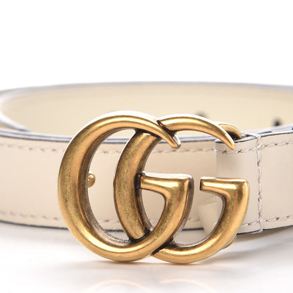 Gucci Calfskin Double G 20mm Belt 80 32 Mystic White 4 of 7