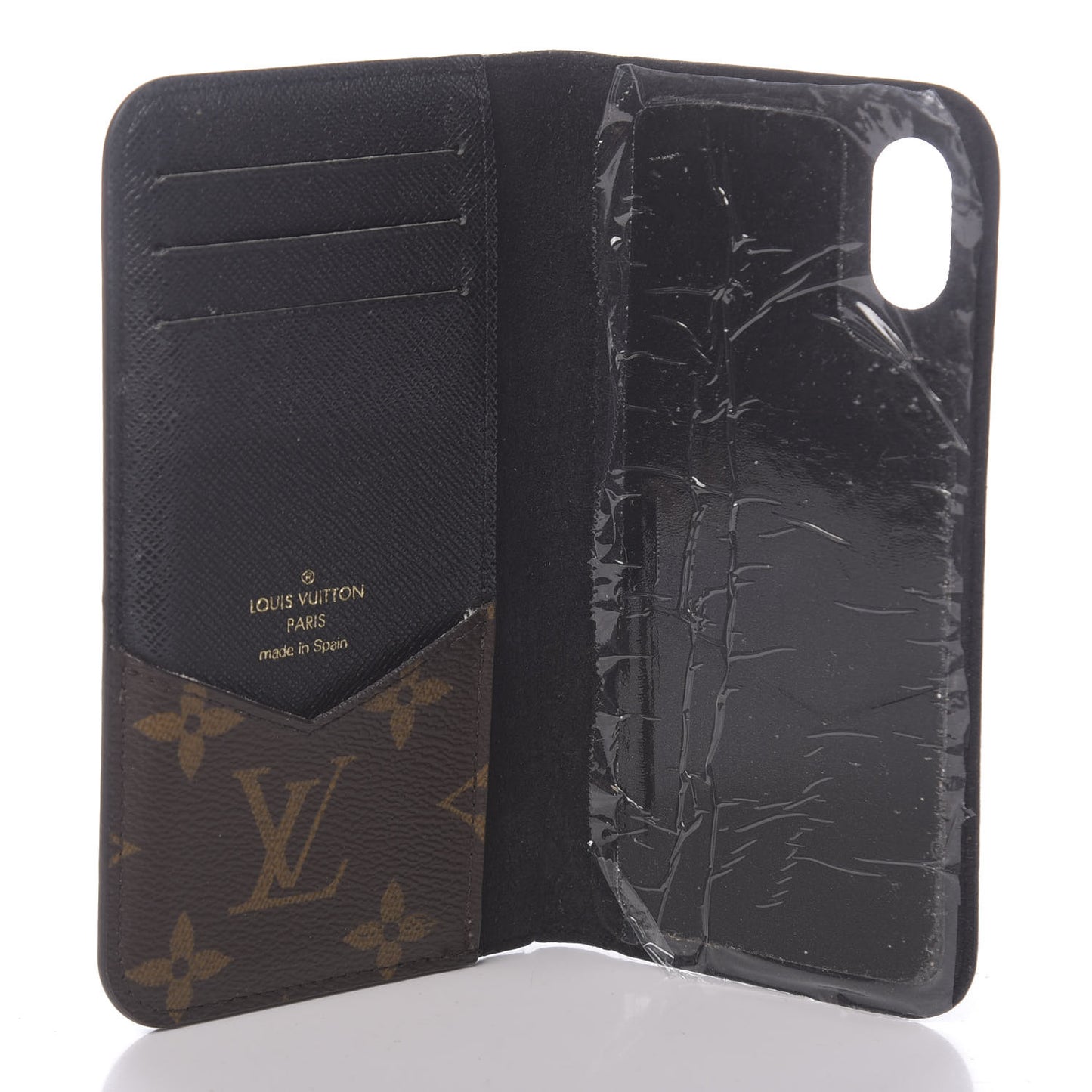 Monogram iPhone XS Folio Case Black