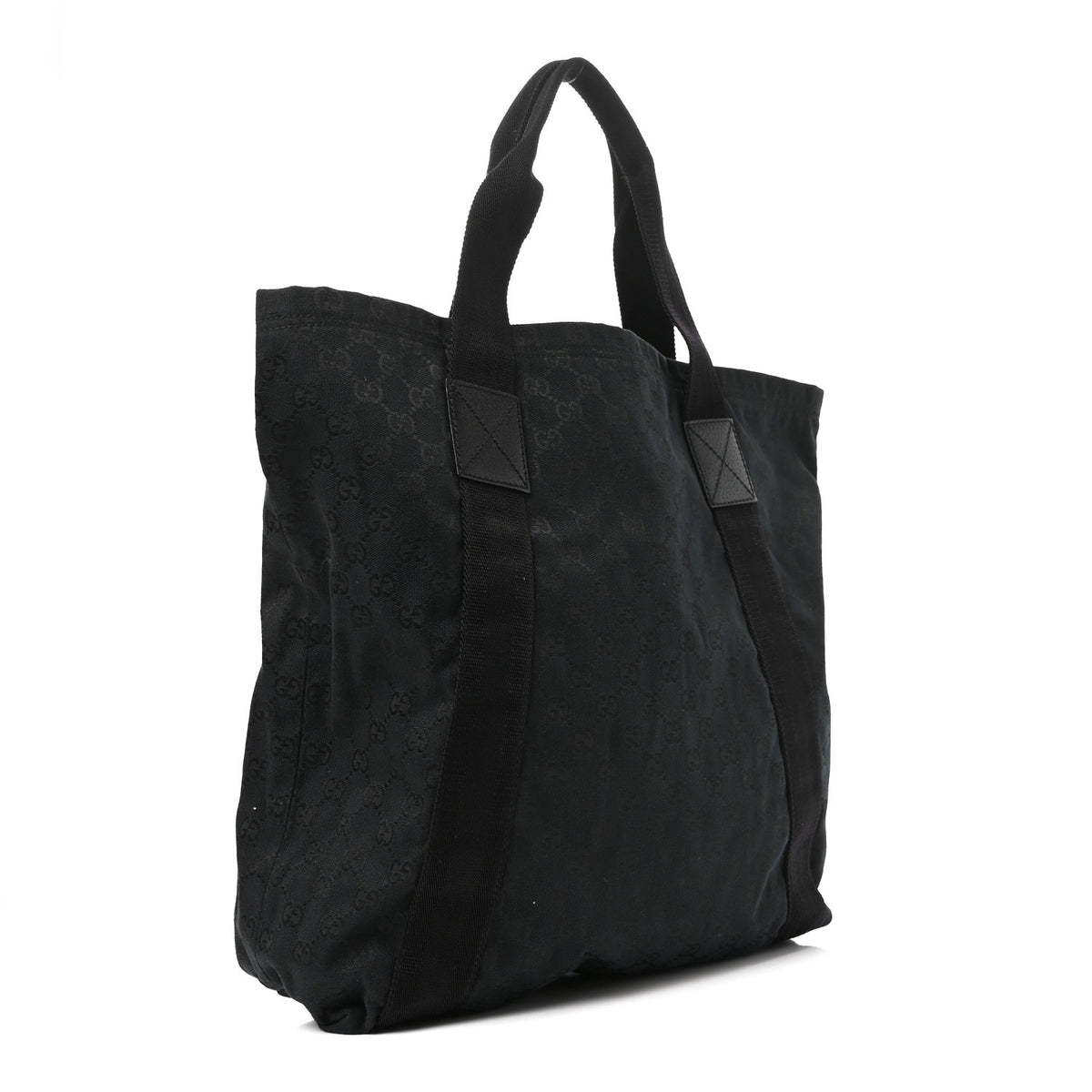 GG Monogram Medium Handle Vertical Tote Black