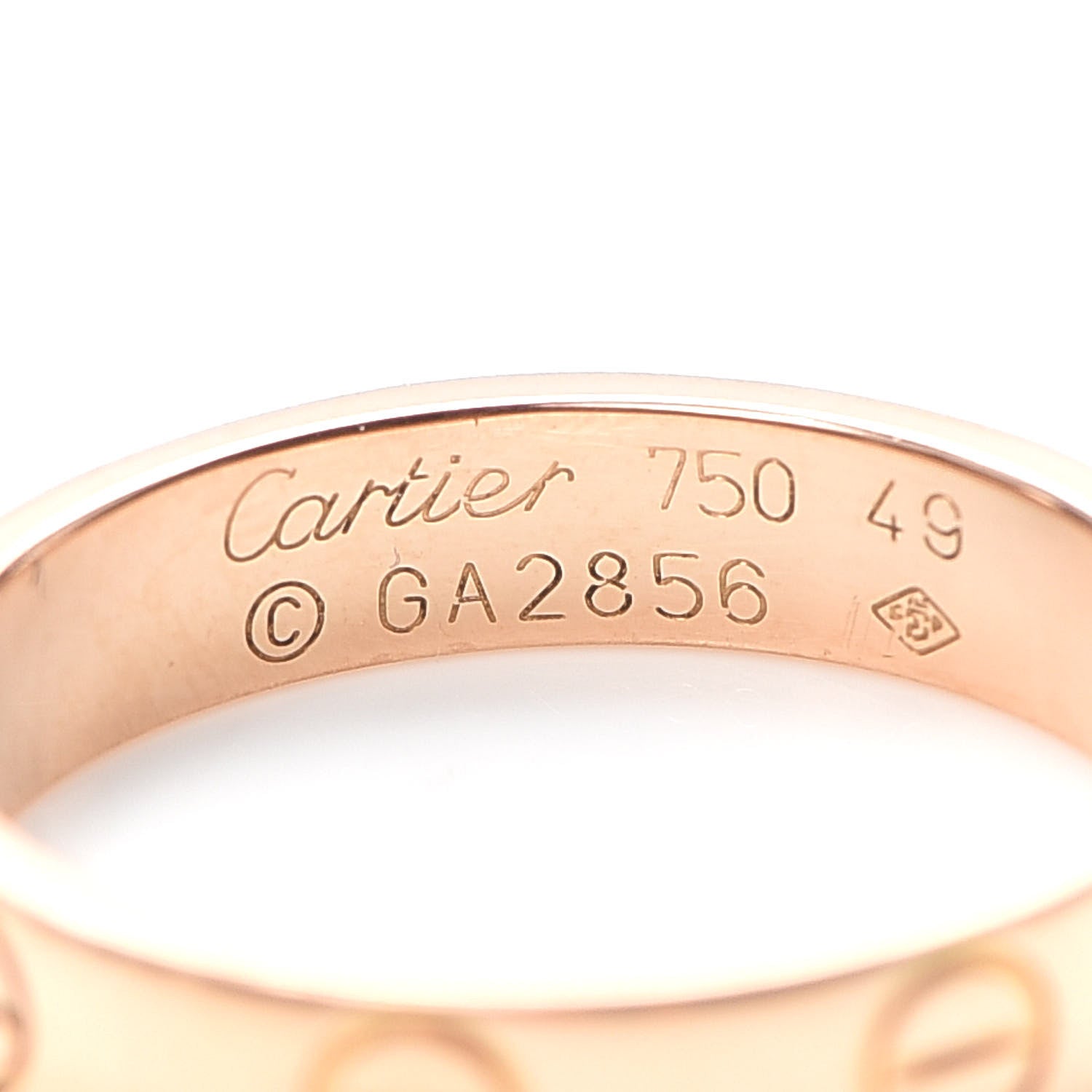 Cartier 18K Pink Gold 3.5mm LOVE Wedding Band Ring 49 4.75 4 of 4