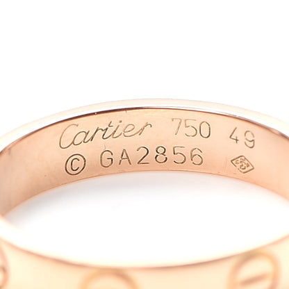 Cartier 18K Pink Gold 3.5mm LOVE Wedding Band Ring 49 4.75 4 of 4