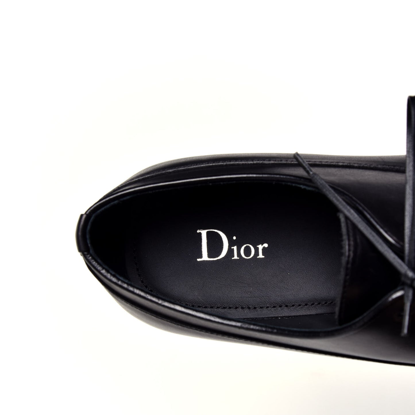 Brushed Calfskin Derby Shoes 40.5 Black