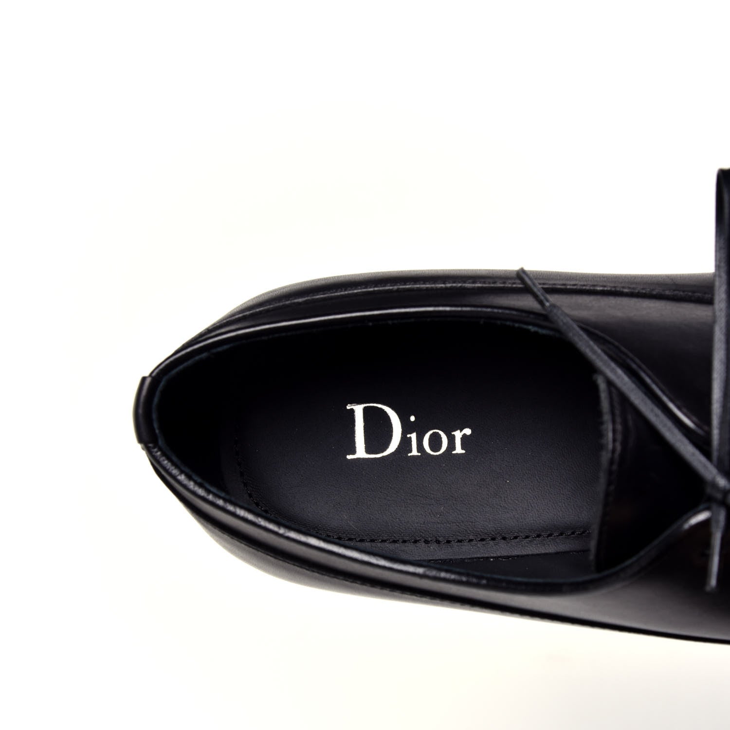Christian Dior Brushed Calfskin Derby Shoes 40.5 Black 7 of 9