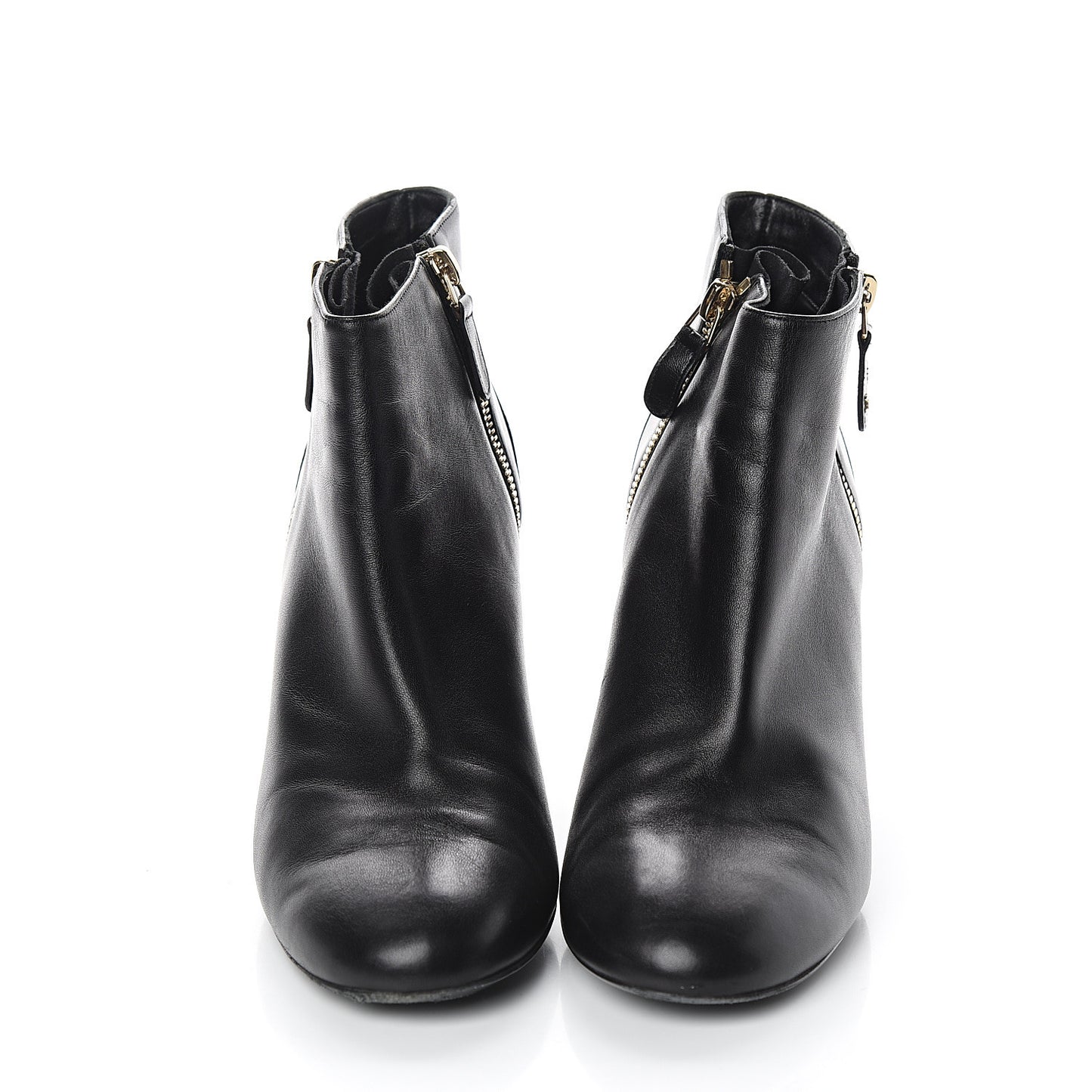 Lambskin Suede CC Short Boots 40 Black