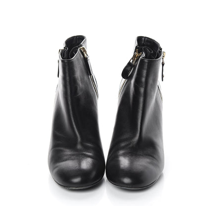 Chanel Lambskin Suede CC Short Boots 40 Black 2 of 8