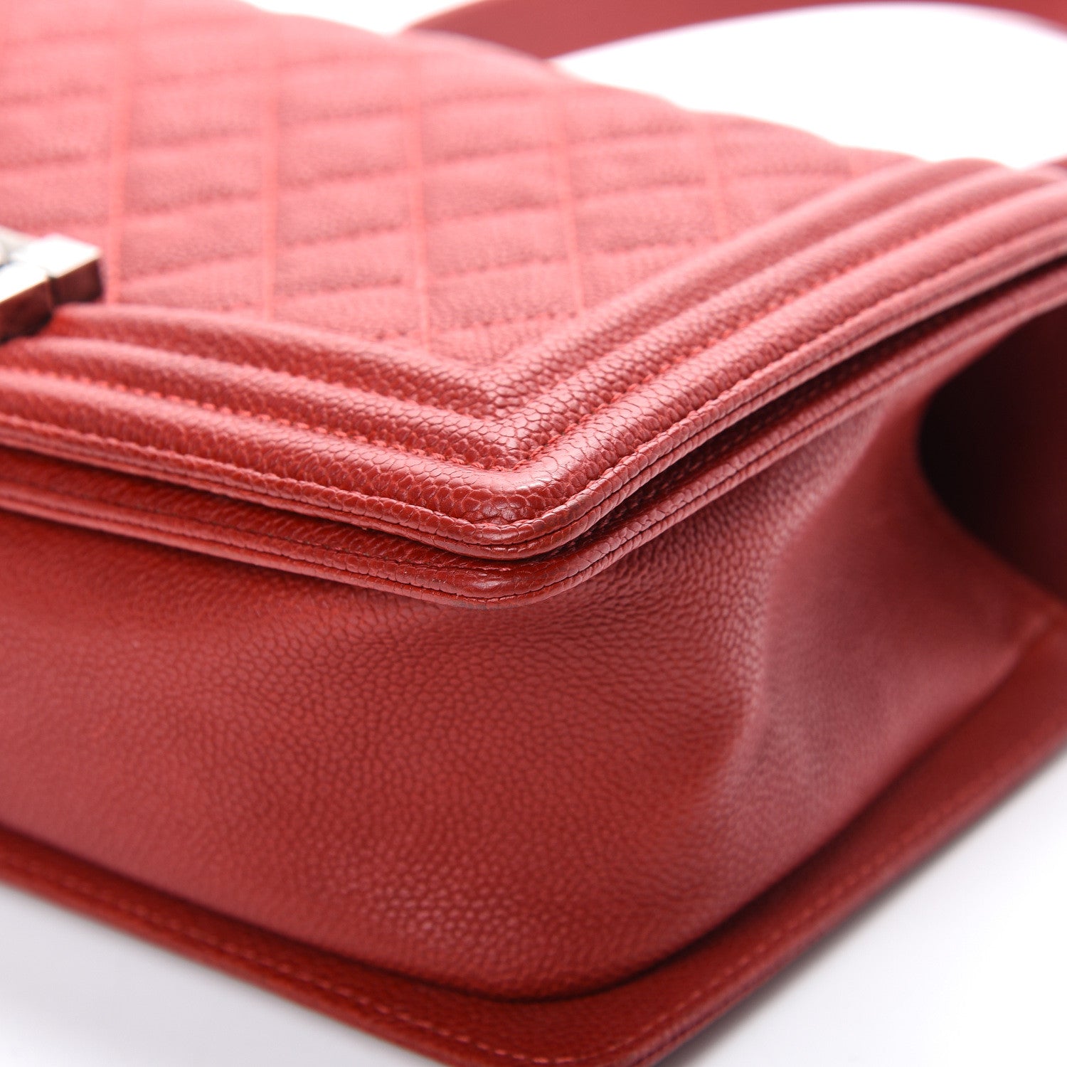 Chanel Caviar Quilted Medium Boy Flap Red 9 of 14
