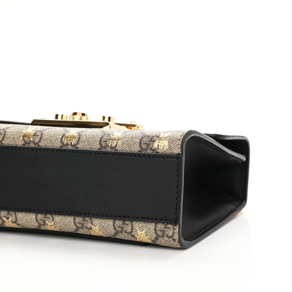 Gucci GG Supreme Monogram Bees Small Padlock Shoulder Bag Black 11 of 11