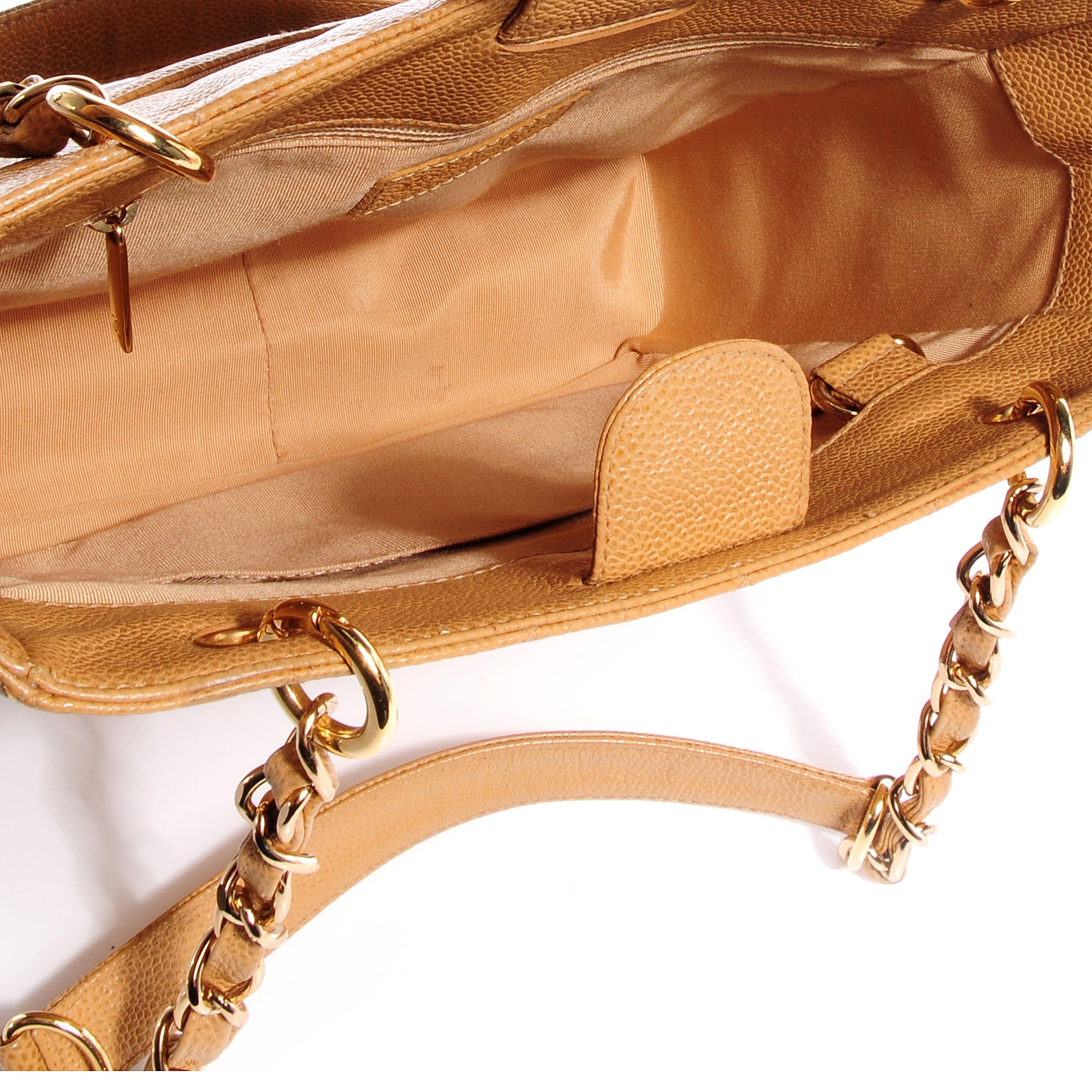 Chanel Caviar Petit Shopping Tote PST Beige 5 of 7