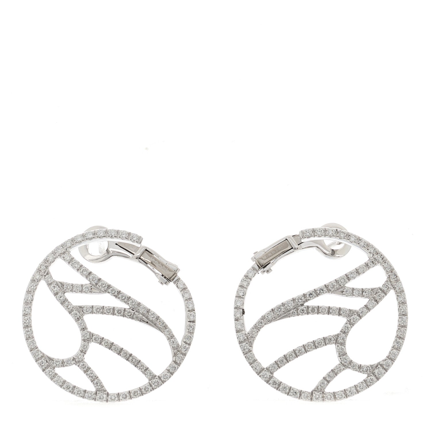 Damiani 18K White Gold Diamond Battito D’ali Earrings 1 of 5