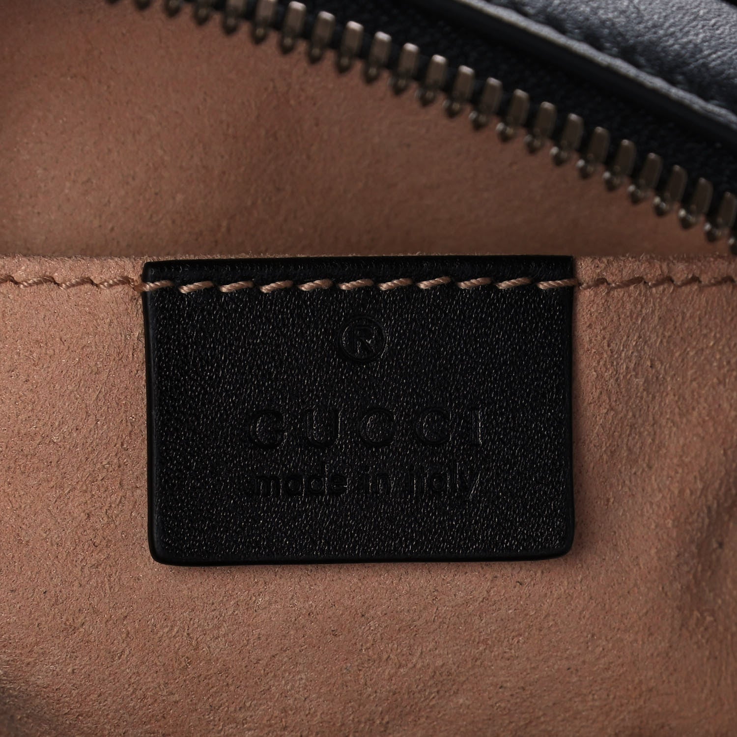 Gucci Calfskin Matelasse GG Marmont Belt Bag 85 34 Black 6 of 12