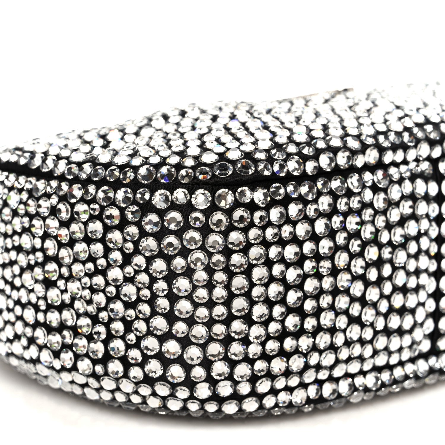 Miu Miu Crystal Silk Starlight Mini Wander Hobo Black 9 of 10