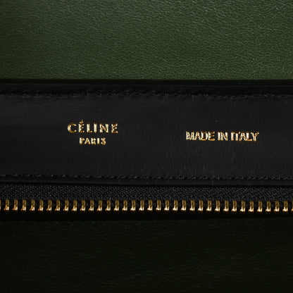 Celine Natural Calfskin Suede Medium Bi-Color Trapeze Black 6 of 8