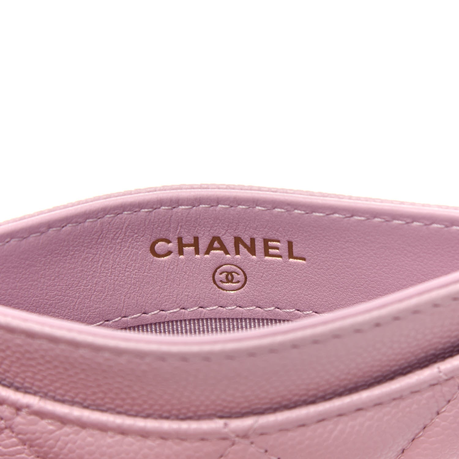 Chanel Caviar Quilted Card Holder Light Pink 6 of 9