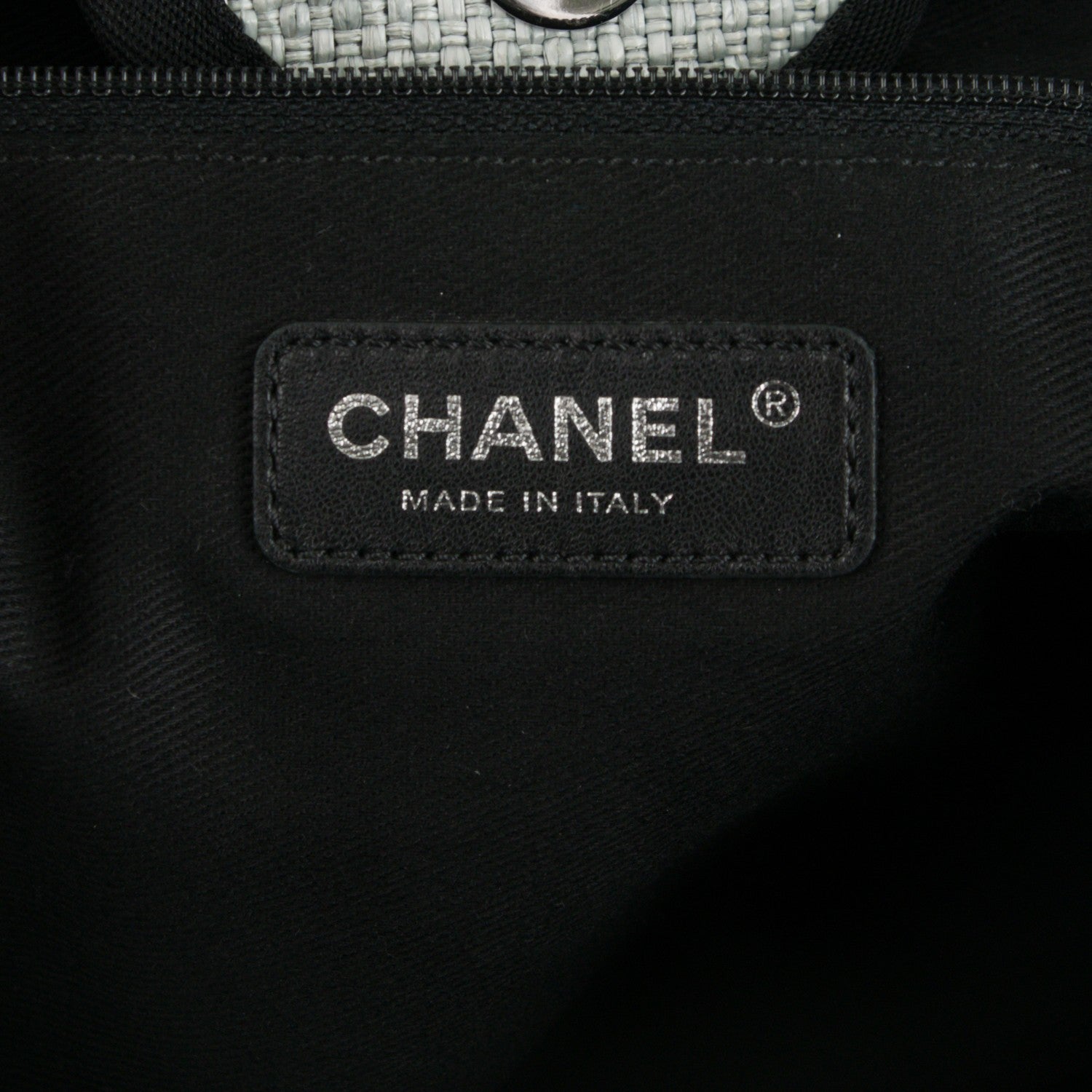 Chanel Woven Straw Raffia Deauville Large Tote Grey 7 of 9