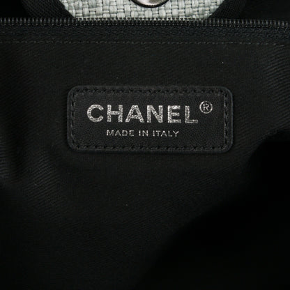 Chanel Woven Straw Raffia Deauville Large Tote Grey 7 of 9
