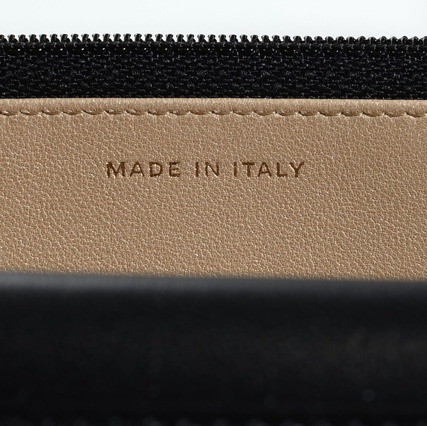 Lambskin Camellia Embossed Wallet on Chain WOC Black