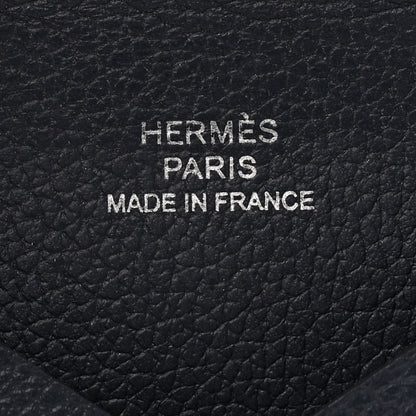 Hermes Evercolor Calvi Card Case Bleu Nuit 6 of 8
