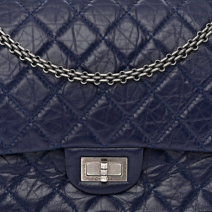 Chanel Aged Calfskin Quilted 2.55 Reissue 227 Flap Dark Blue 8 of 10