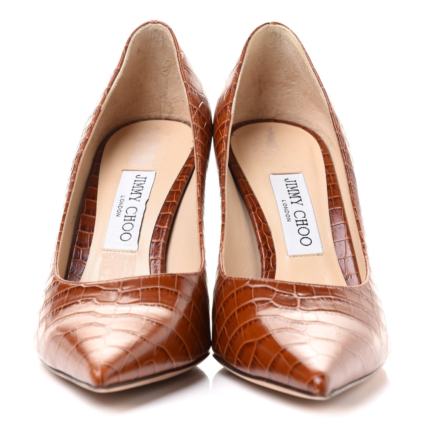 Crocodile Embossed Calfskin Love 85 Pump 39.5 Cuoio
