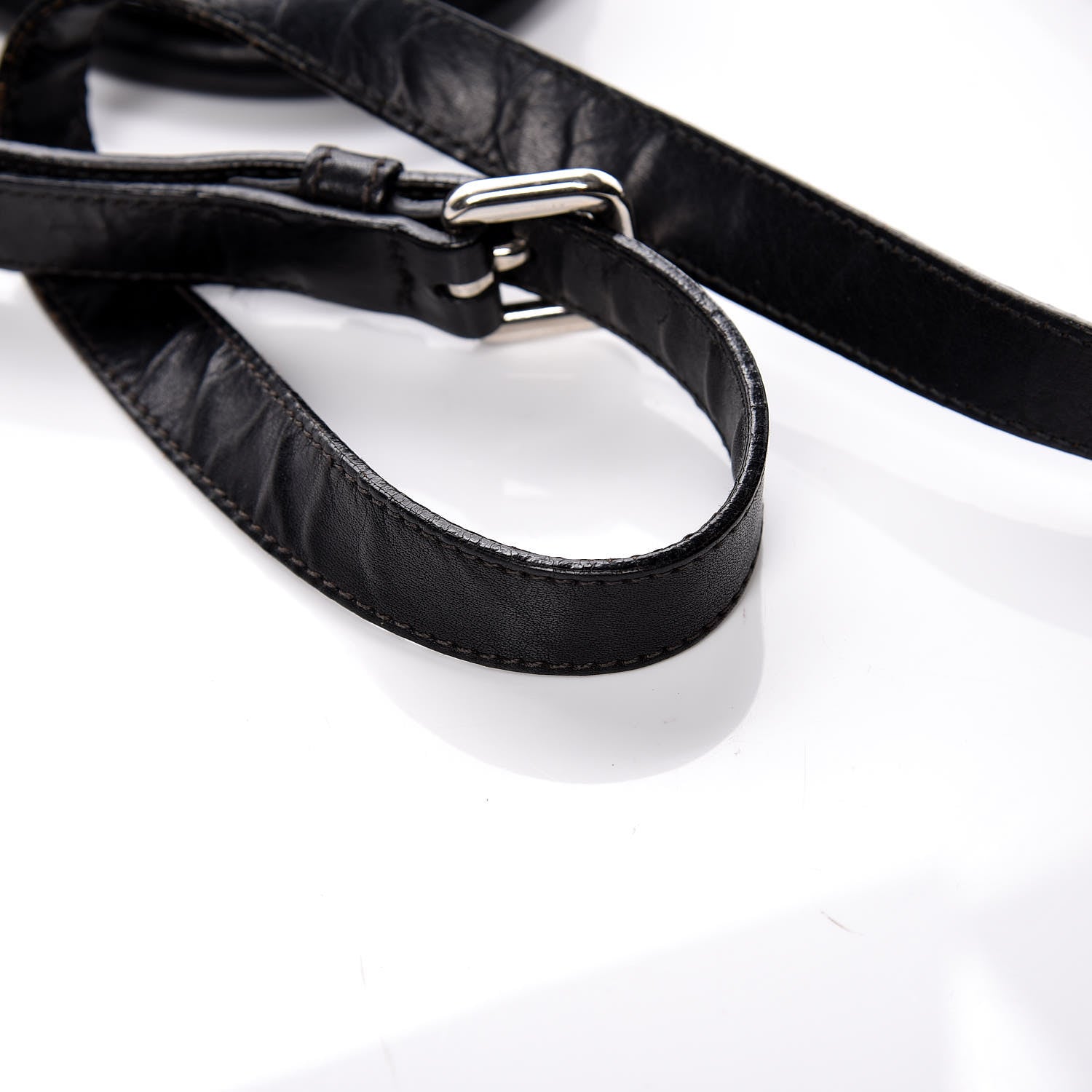 Prada Soft Calfskin Pleated Tote Black 22 of 26