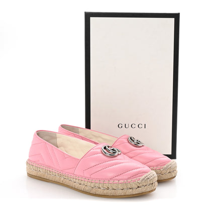 Gucci Nappa Matelasse GG Marmont Espadrilles 38.5 Wild Rose 10 of 10