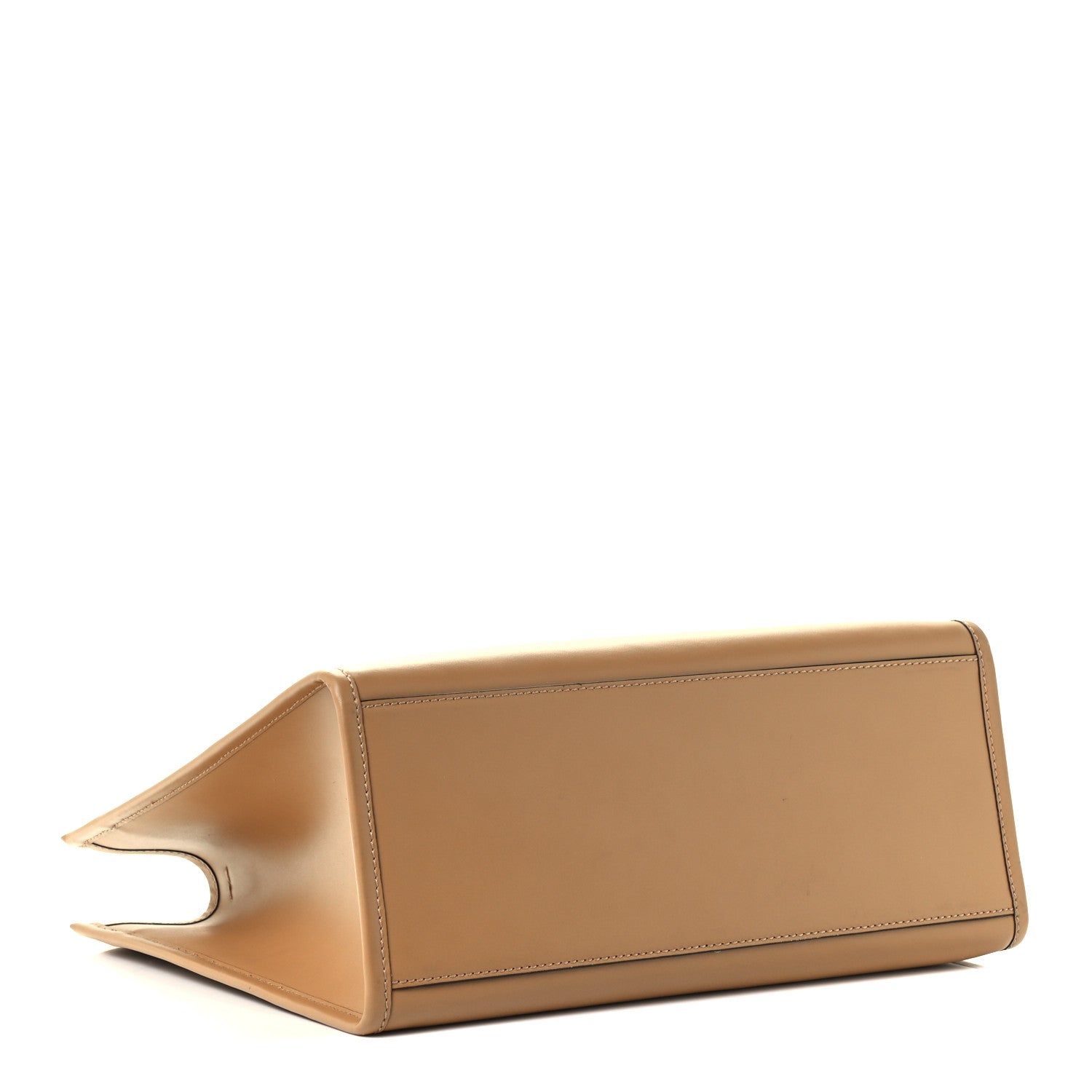 Fendi Vitello King Plexiglass Elaphe Python Print Logo Medium Fendi Sunshine Shopper Tote Miele Scuro Makeup 3 of 9