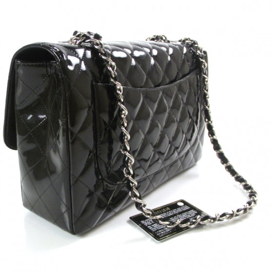 Patent Jumbo Flap Black