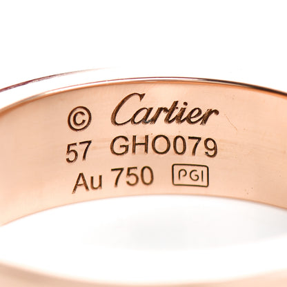 Cartier 18K Pink Gold 3 Diamond 5.5mm LOVE Ring 57 8 4 of 5