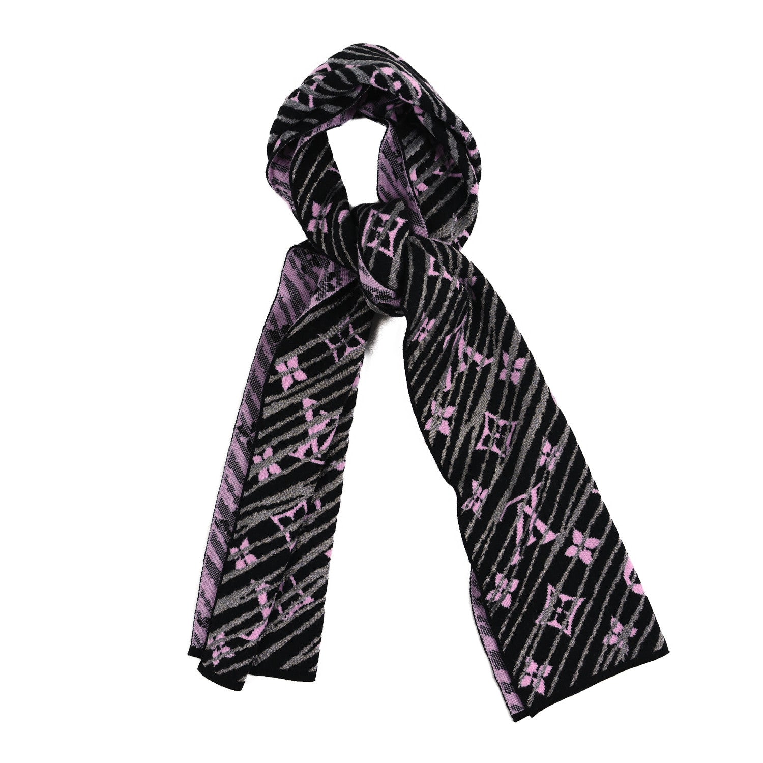 Louis Vuitton Wool Polyester Epi Storm Scarf Pink 1 of 3