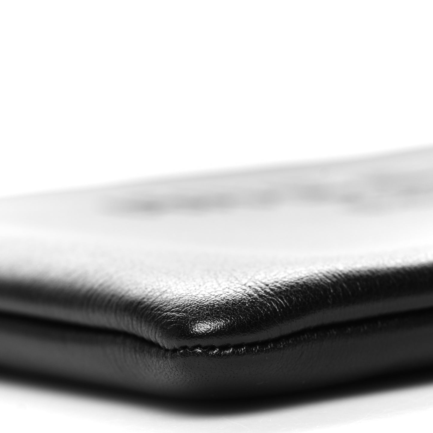 Vitello Rive Gauche Zipped Pouch Black