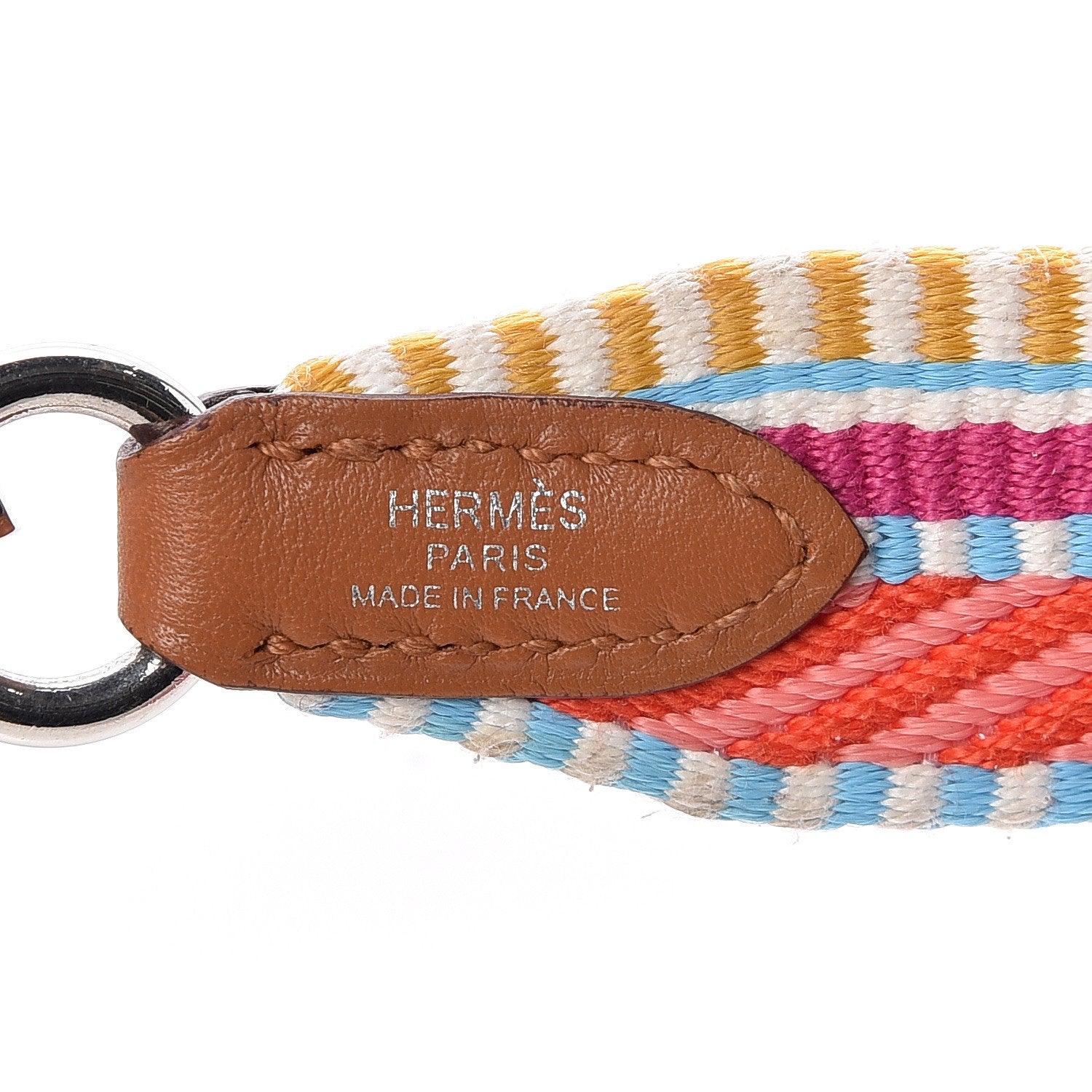 Hermes Toile Swift 25mm Sangle Cavale Shoulder Strap Magnolia Cappucine 3 of 5