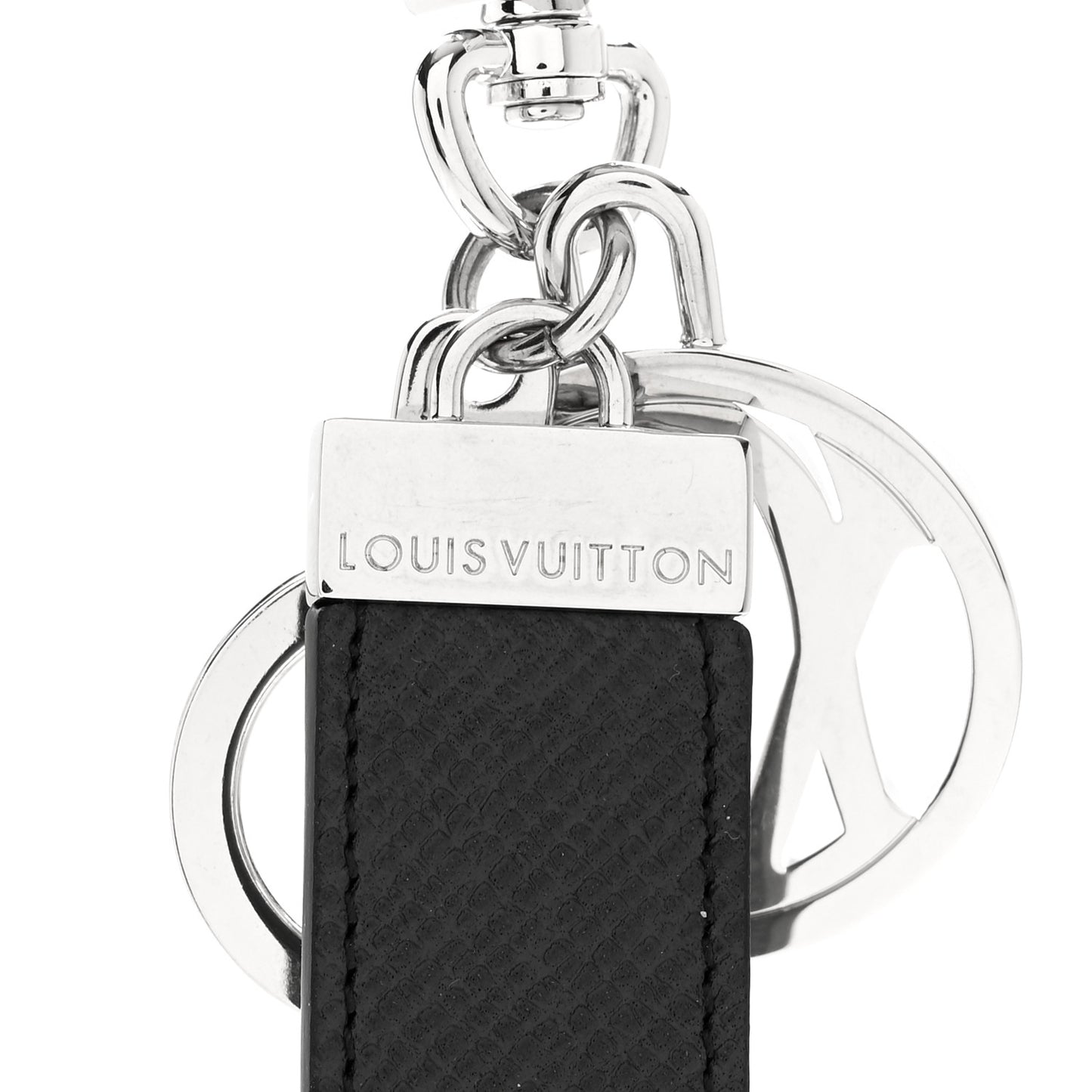 LOUIS VUITTON Taiga Calfskin LV Club Key Holder Ardoise