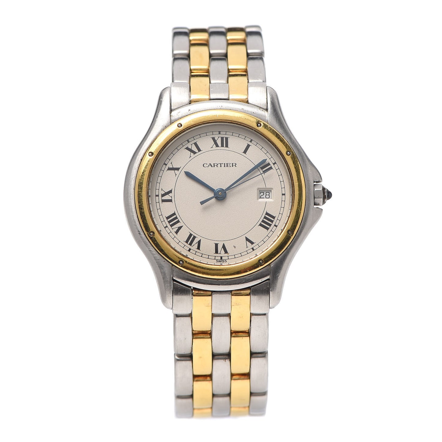 Stainless Steel 18K Yellow Gold 33mm Cougar Quartz Watch