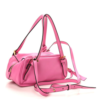 Versace Lambskin Tag Bowling Bag Pink 3 of 9