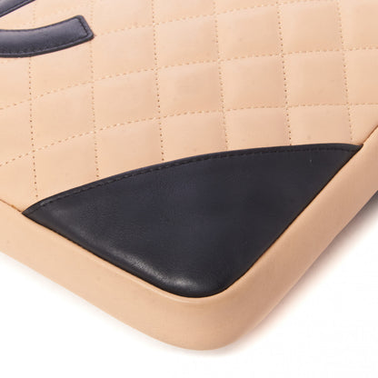 Chanel Calfskin Quilted Medium Cambon Messenger Beige Black 4 of 8