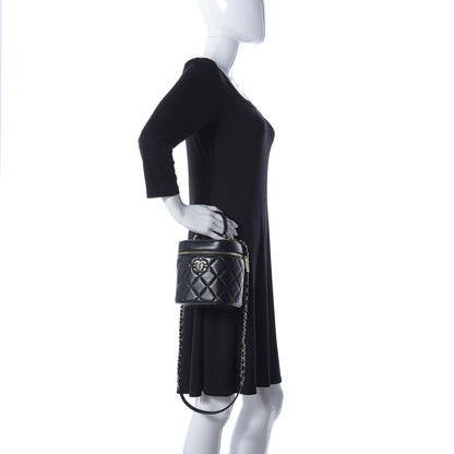 Chanel Lambskin Quilted Trendy Vanity Case Black 3 of 10