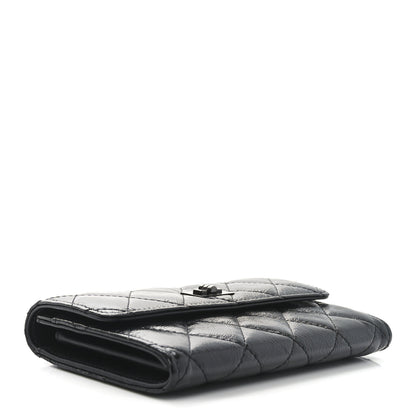Chanel Shiny Calfskin Quilted Reissue Flap Card Holder Black 4 of 8