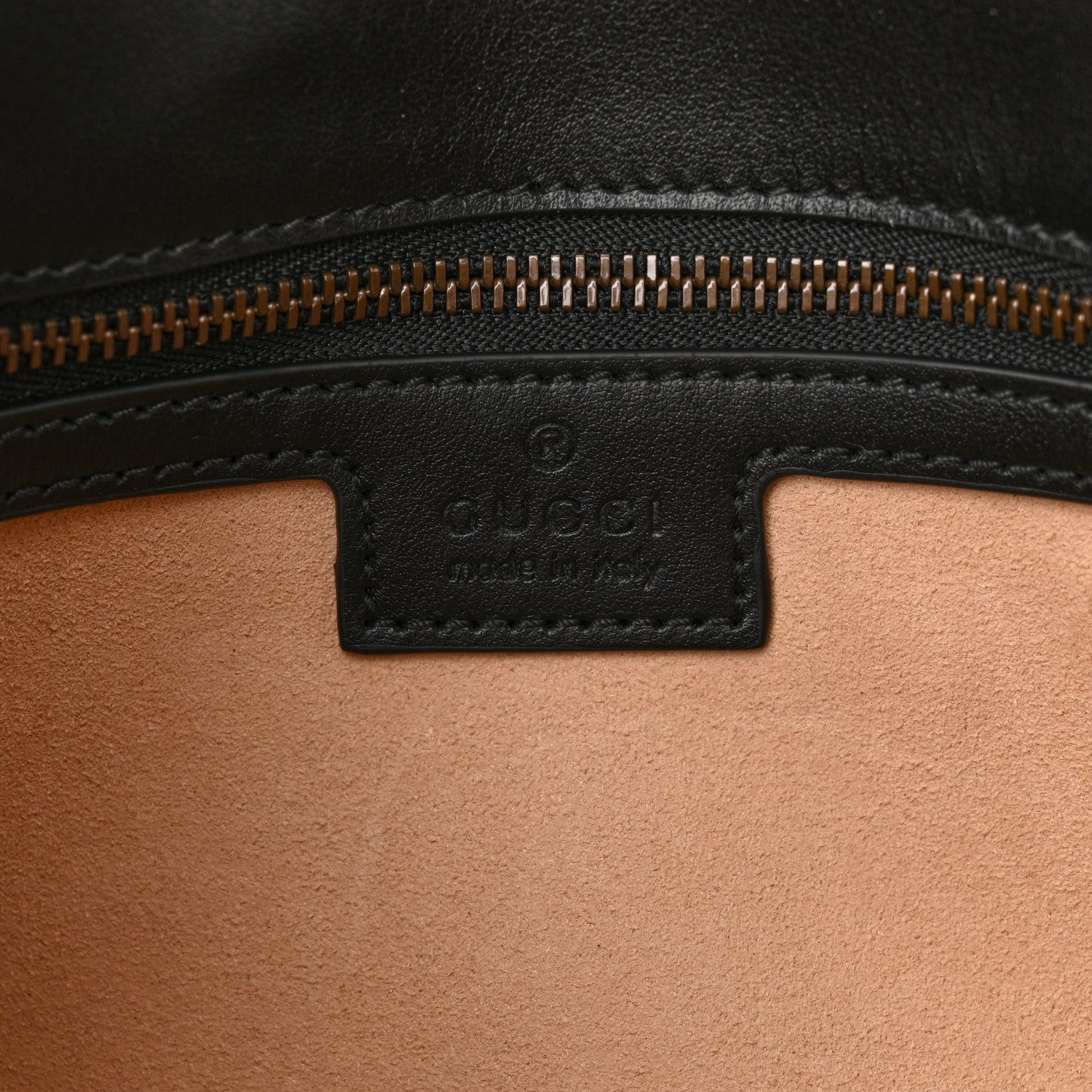 Gucci Calfskin Matelasse Small GG Marmont Shoulder Bag Black 6 of 8