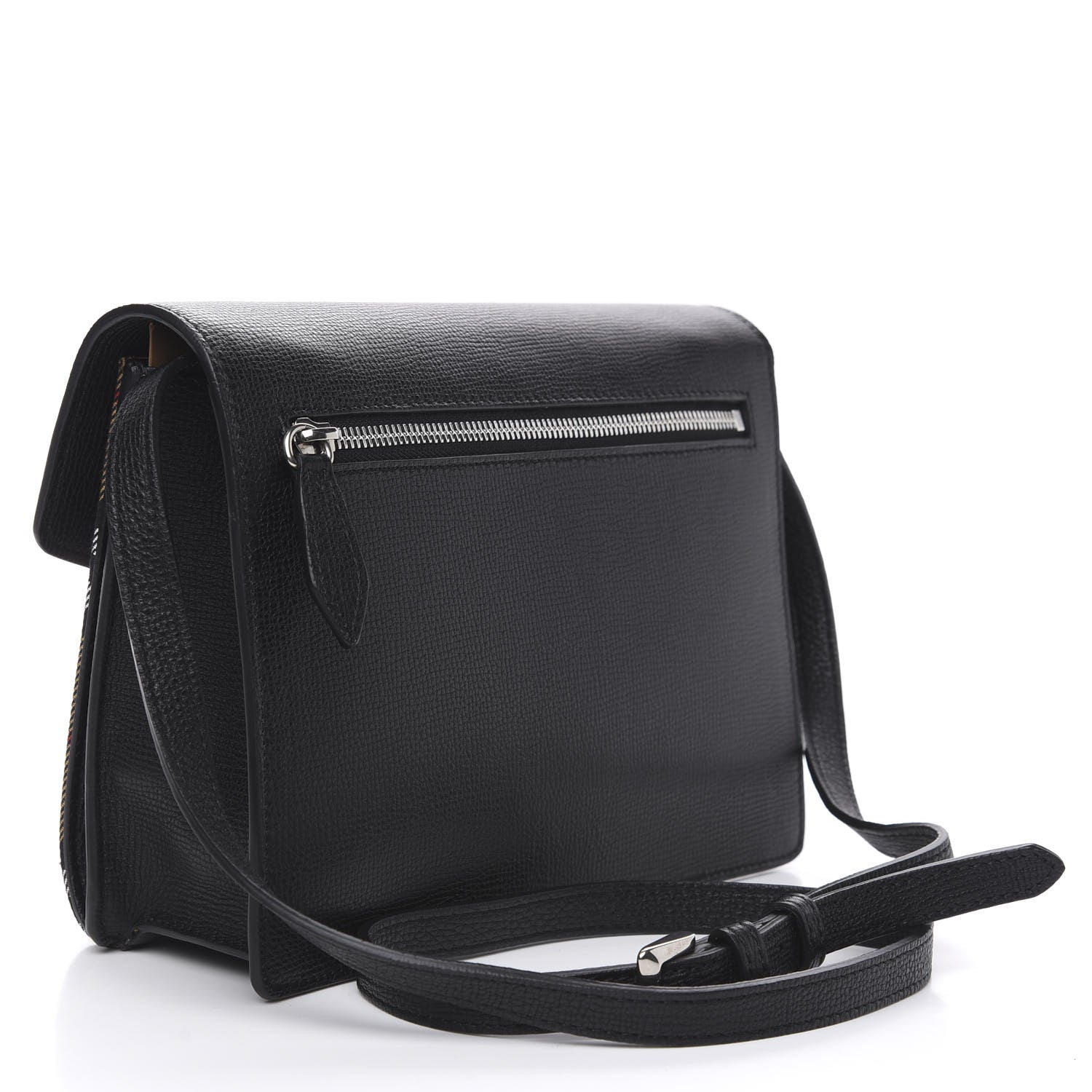 Burberry Derby Calfskin Vintage Check Small Macken Crossbody Bag Black 3 of 9