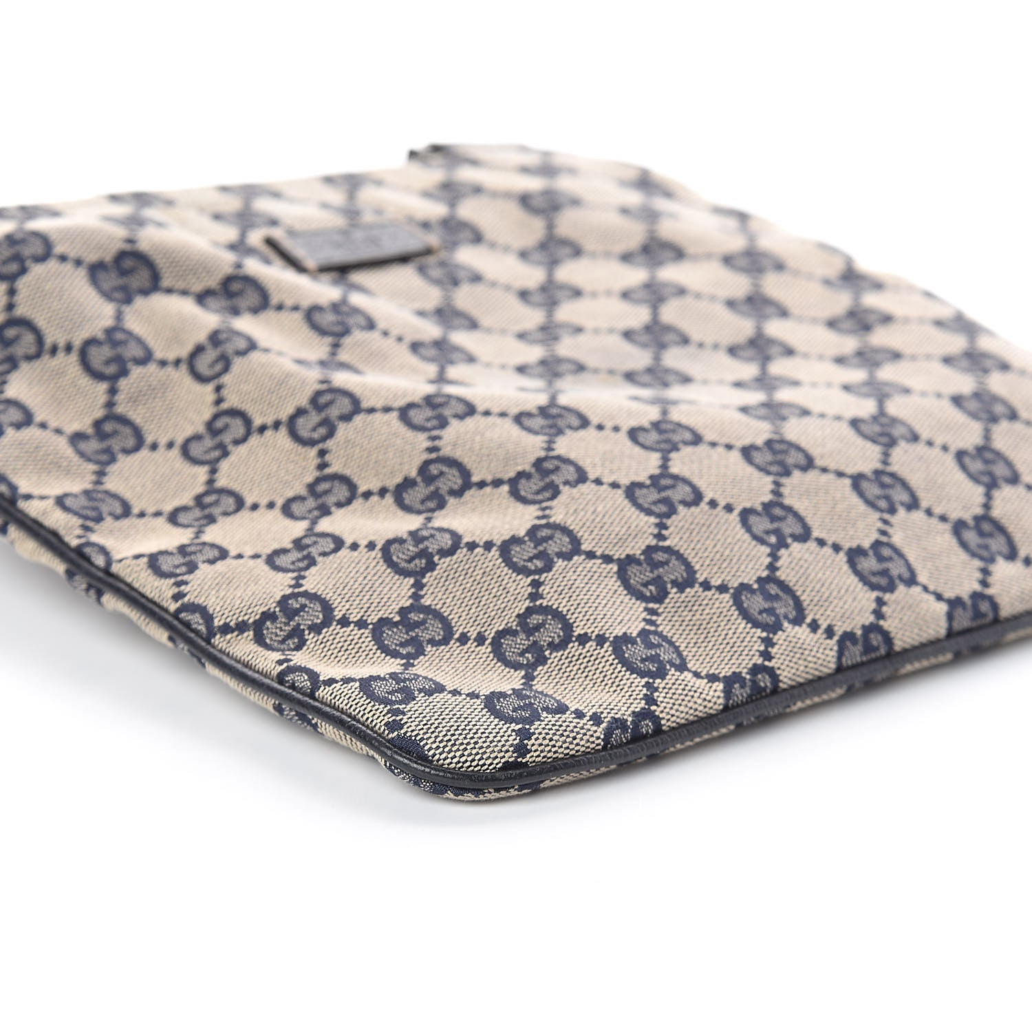 Gucci Monogram Web Small Flat Messenger Bag Navy 8 of 9