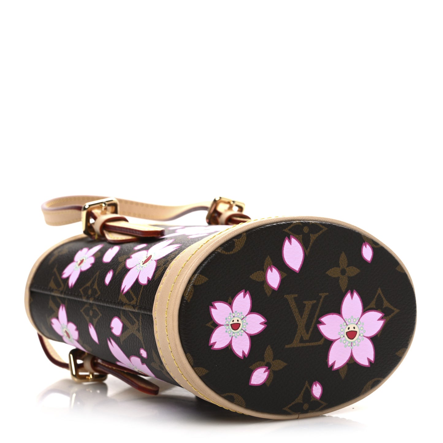 LV X TM Monogram Cherry Blossom Nano Bucket Sakura Brown