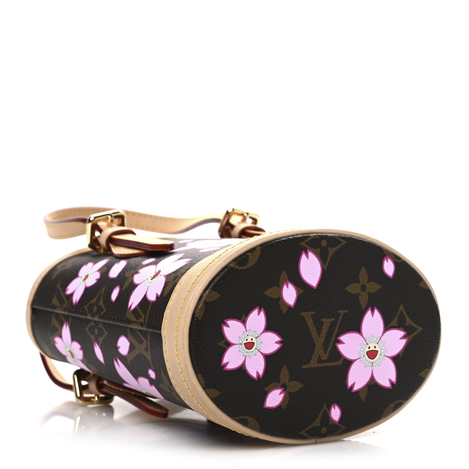 Louis Vuitton LV X TM Monogram Cherry Blossom Nano Bucket Sakura Brown 5 of 10