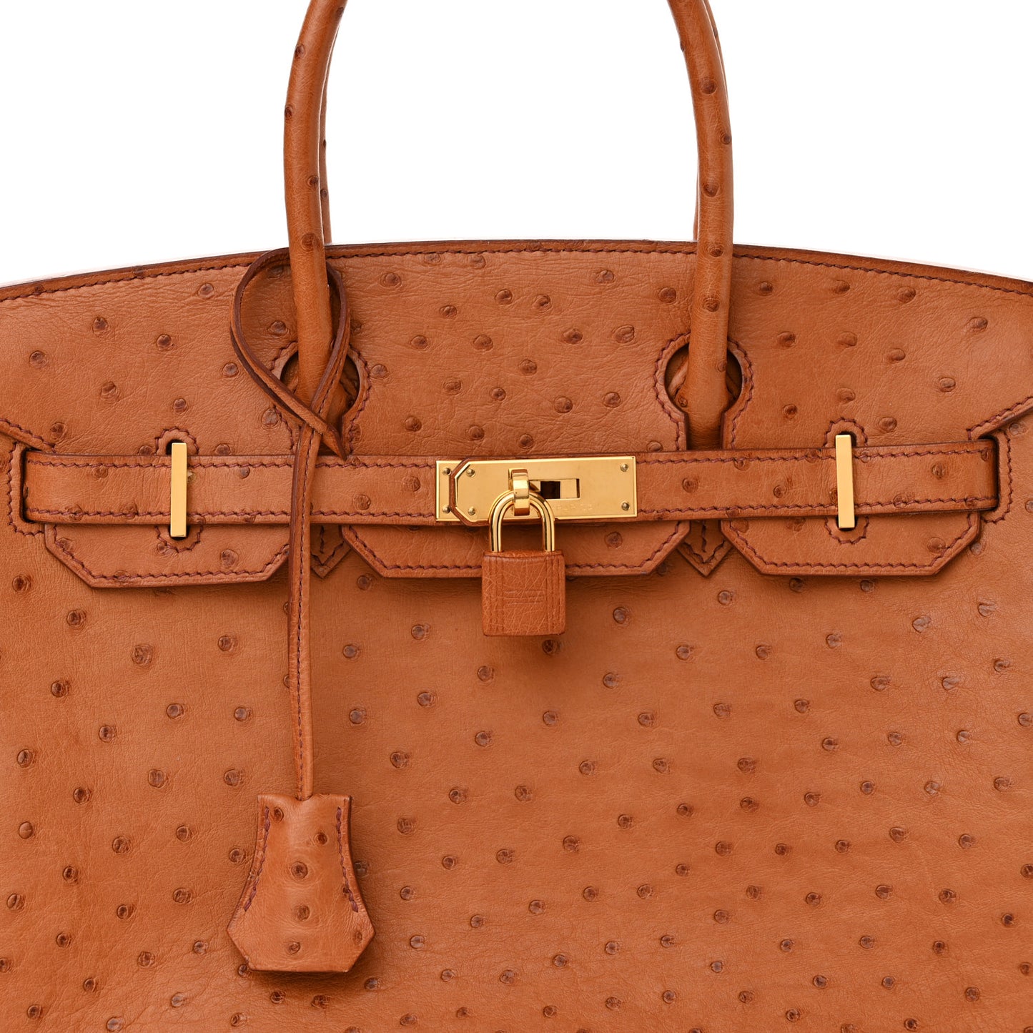 Ostrich Birkin 30 Gold