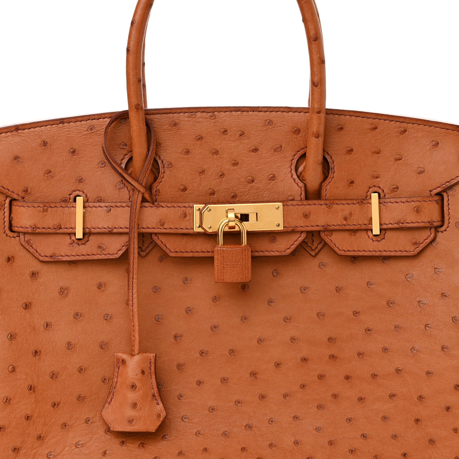 Hermes Ostrich Birkin 30 Gold 8 of 10